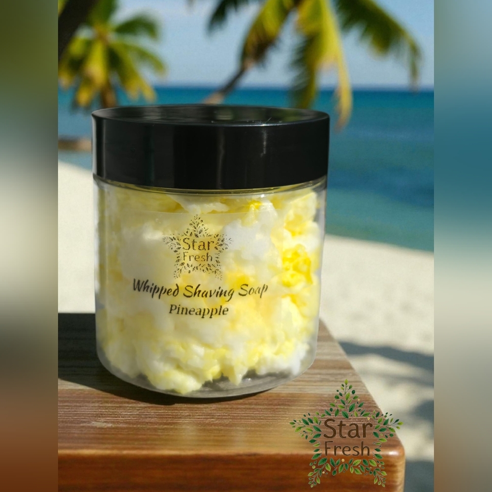 BUY NOW- 4oz (1)Whipped Shaving Soap - Pink, Green, Yellow - Picture 2 of 10